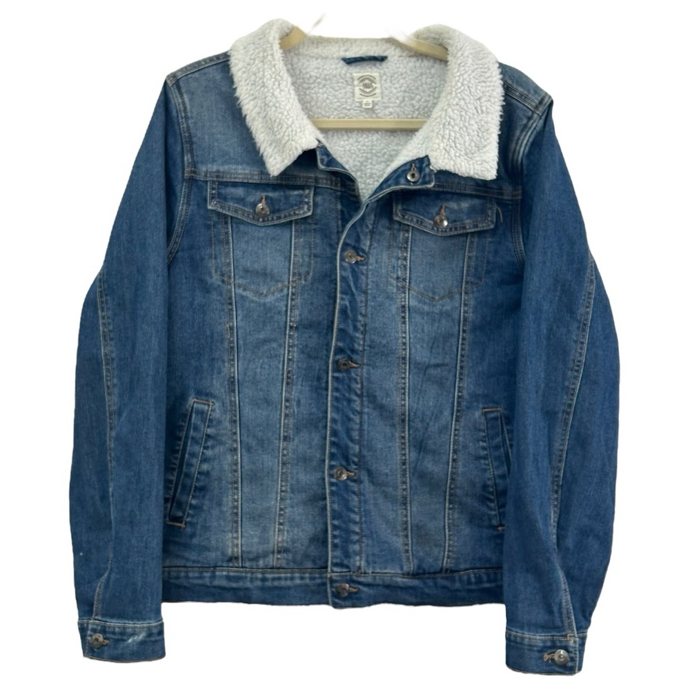 True Craft Young Men’s‎ Sherpa Lined Denim Jacket  Sz XL